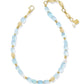 Kendra Scott Melody Beaded Strand Necklace-Gold Aquamarine