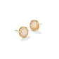Kendra Scott Sand Dollar Stud Earring- Gold Natural MOP