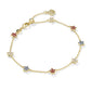 Kendra Scott Sierra Star Crystal Delicate Bracelet-Gold Red White Blue Mix