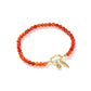 Kendra Scott Sylvia Stretch Bracelet-Gold Orange Banded Agate