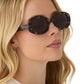 DIFF Eyewear "Lainey"  Espresso Tortoise Oval Sunglasses