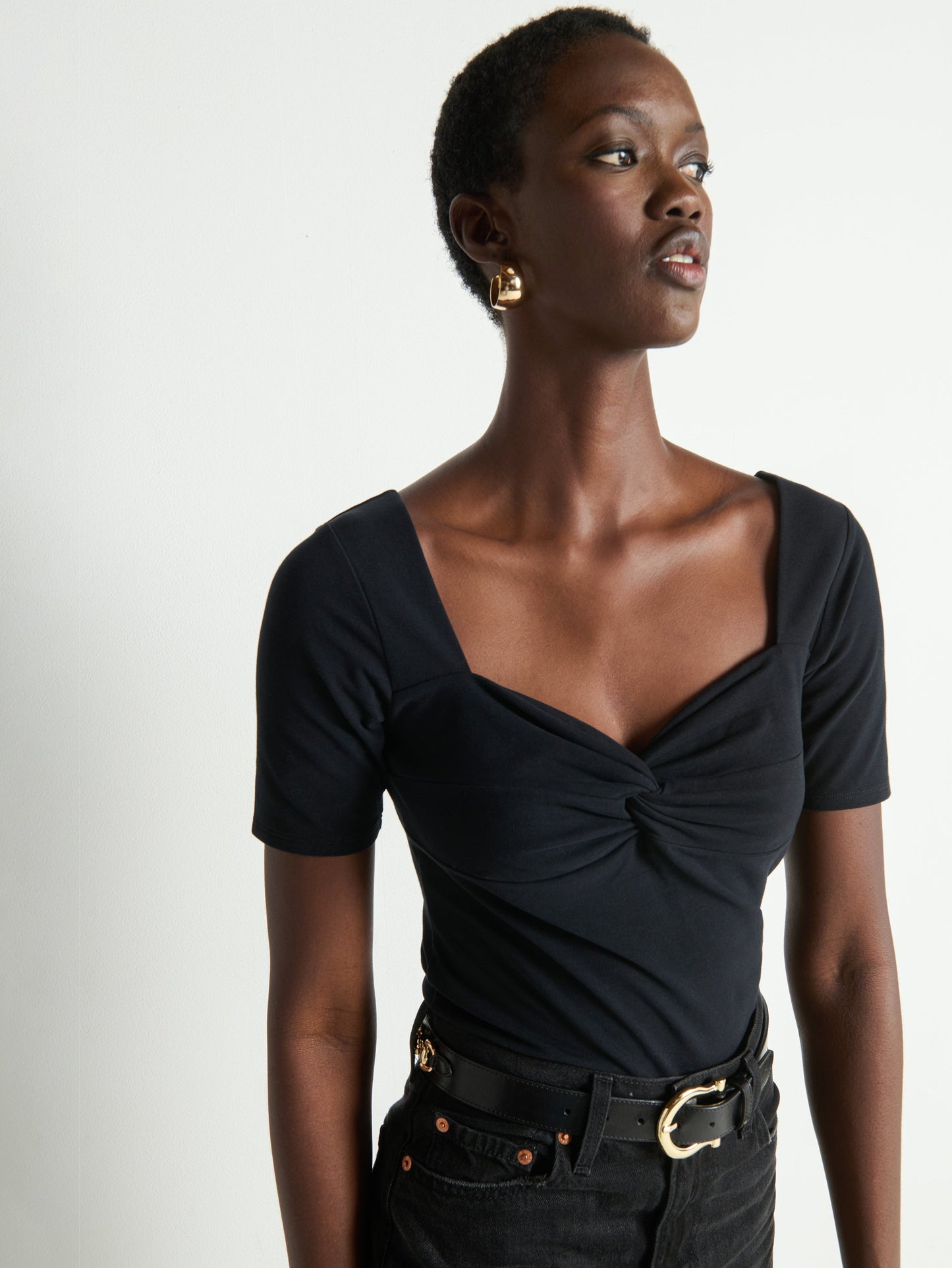 Nation LTD “Lana” Twisted Top - Jet Black