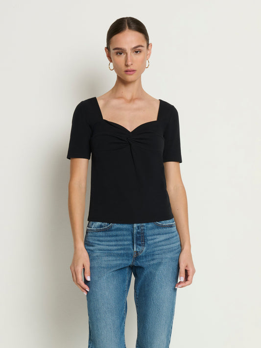 Nation LTD “Lana” Twisted Top - Jet Black