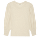 Nation LTD "Loren" Smocked Neck Tee-Heather Oatmeal