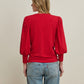 Nation "Loren" Peasant Tee-Rouge Red