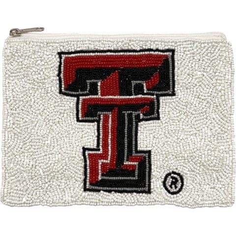 LaChic Designs Beaded Gameday Pouch - Texas Tech