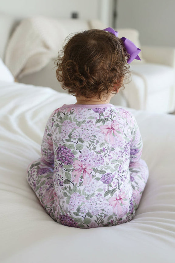 Caden Lane “Lavender Lullaby” Convertible Zip Romper