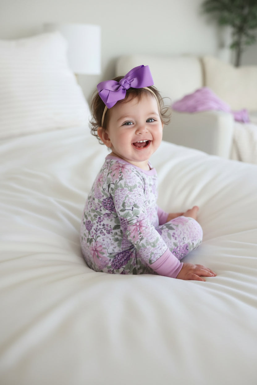 Caden Lane “Lavender Lullaby” Convertible Zip Romper