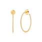 LeMel "Ophelia" CZ Hoop Earrings-Gold
