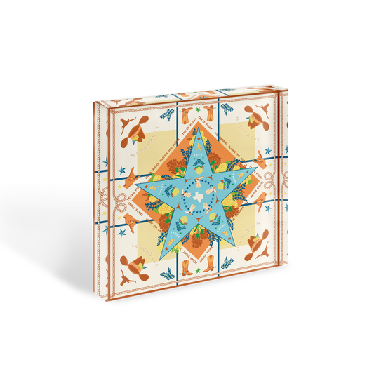 Saturday Silks "Texas Longhorns" Acrylic Block