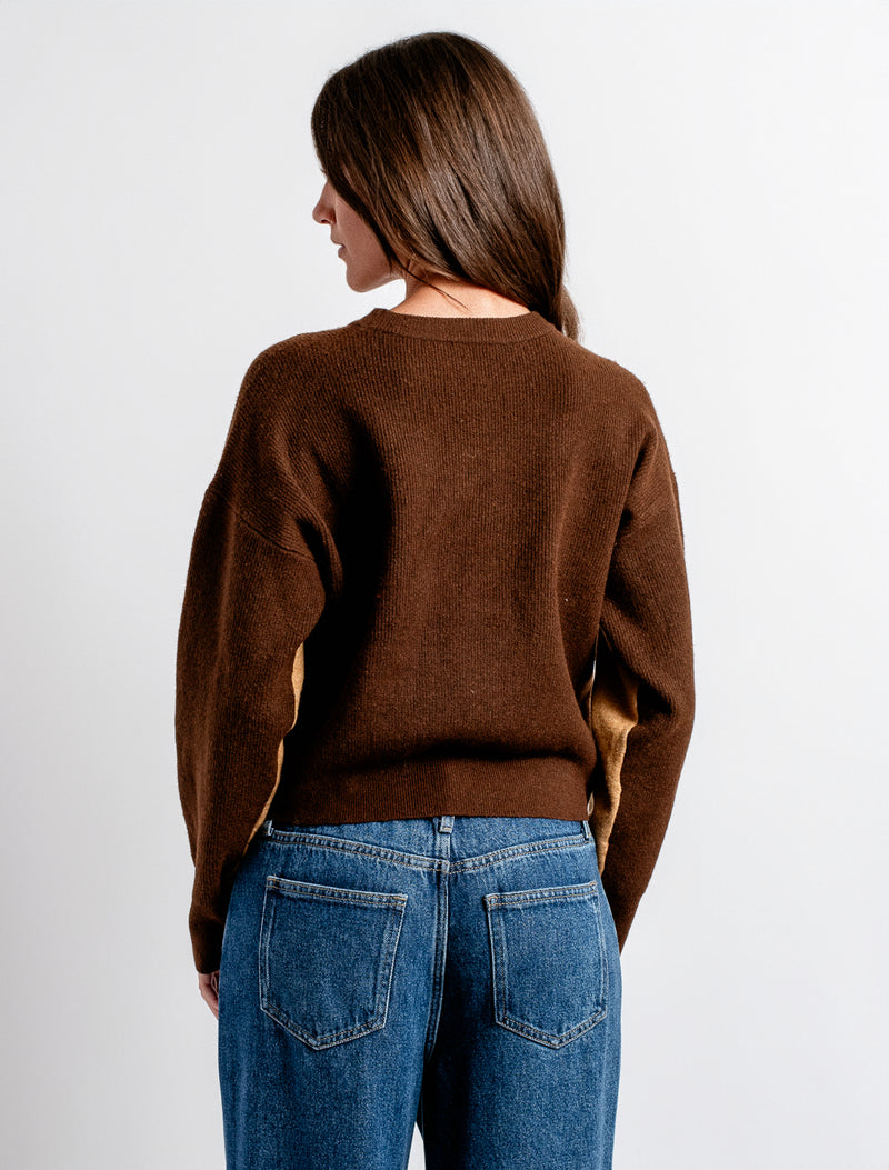 Kerisma "Berkman" Knit Top-Camel/Chocolate