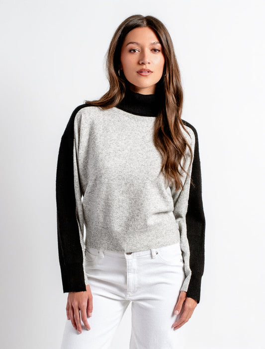 Kerisma "Berkman” Turtleneck Top - Heather/Black