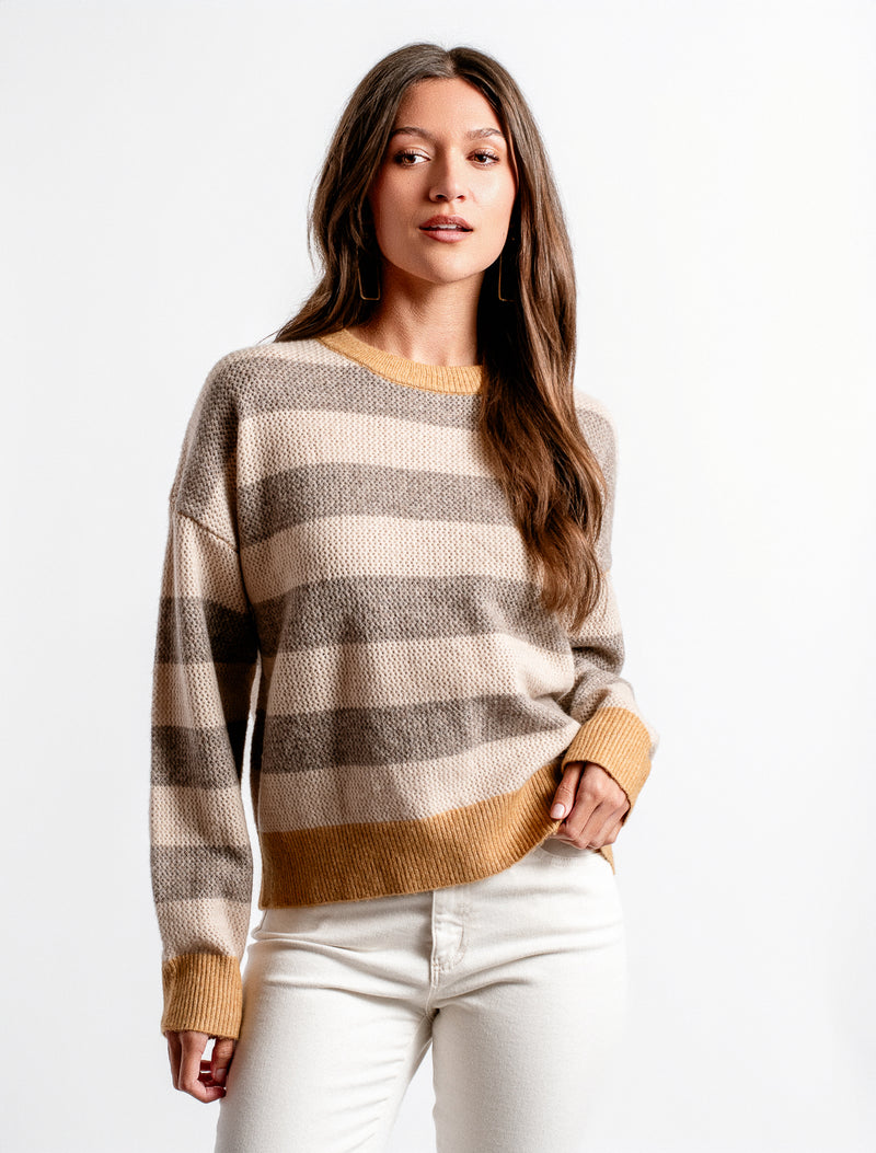 Kerisma “London” Stripe Sweater - Beige Multi
