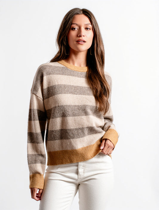 Kerisma “London” Stripe Sweater - Beige Multi