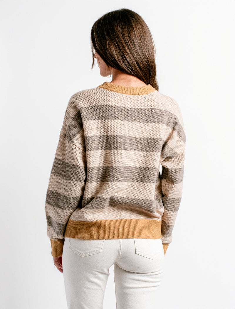 Kerisma “London” Stripe Sweater - Beige Multi