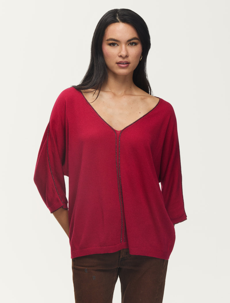 Kerisma “Fawn” Mock Top - Holly Berry