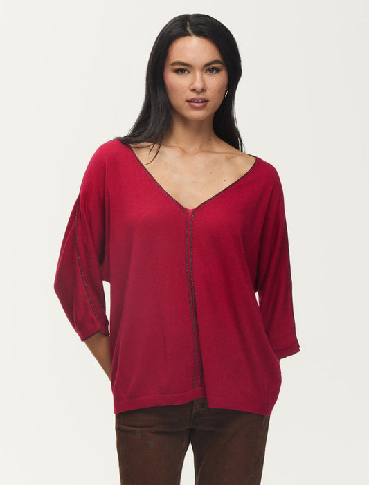 Kerisma “Fawn” Mock Top - Holly Berry
