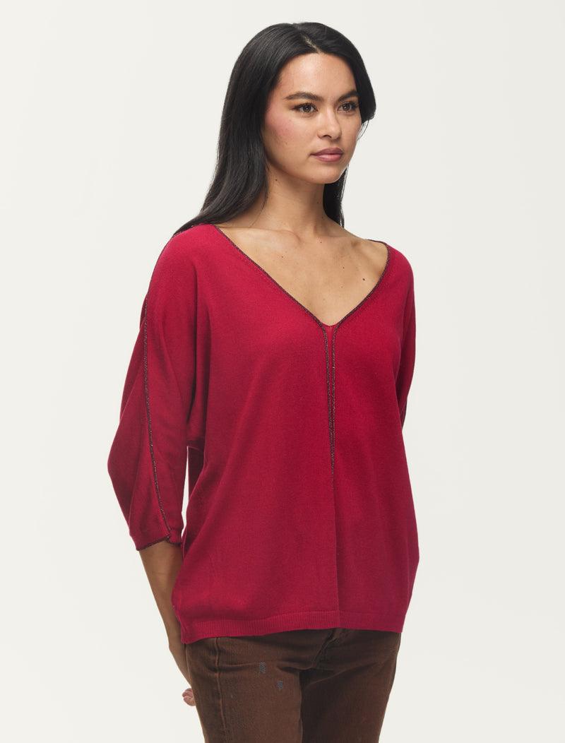 Kerisma “Fawn” Mock Top - Holly Berry