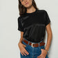 Nation LTD "Marie" Boxy Crop -Black