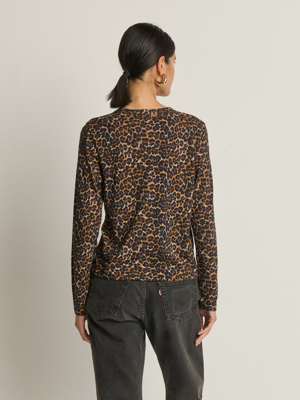 Nation LTD "Marion" Twist Front Tee -Winter Leopard