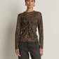 Nation LTD "Marion" Twist Front Tee -Winter Leopard