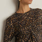Nation LTD "Marion" Twist Front Tee -Winter Leopard