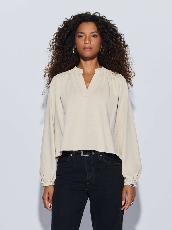 Nation LTD "Maya" V-Neck Top-Parchment