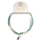Scout Curated Wears "Chromacolor" Miyuki Bracelet Trio -Turquoise Multi/Silver