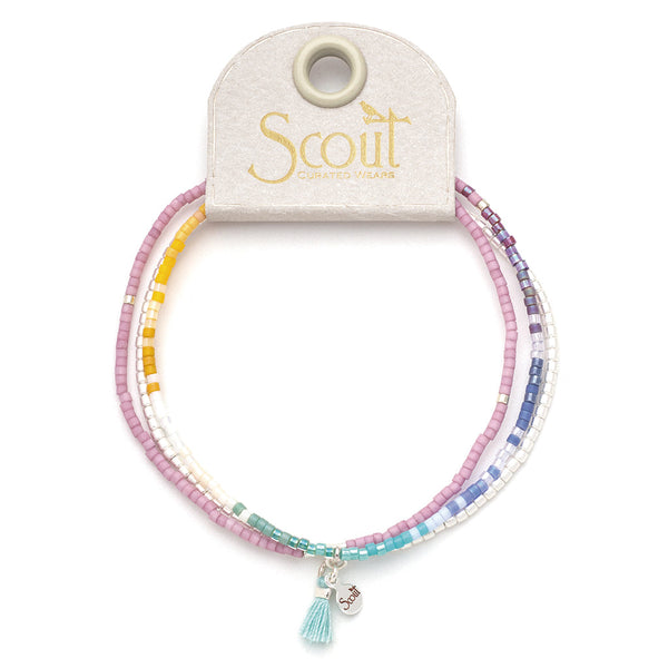 Scout Curated Wears "Chromacolor" Miyuki Bracelet Trio - Bright Multi/Silver