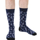 Living Royal Men's Bamboo Crew Socks- Martini