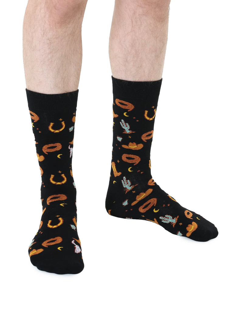 Living Royal Men's Bamboo Crew Socks-Rodeo