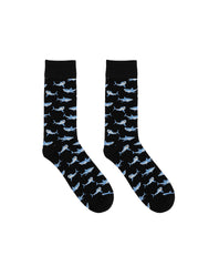 Living Royal Men's Bamboo Crew Socks-Sharks