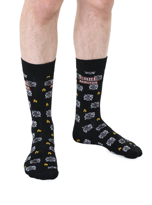 Living Royal Men's Bamboo Crew Socks-Grill Master