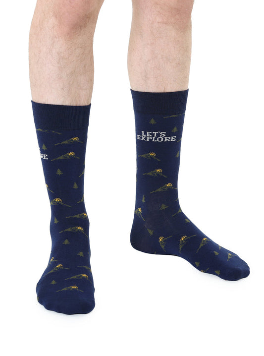 Living Royal Men's Bamboo Crew Socks-Let's Explore