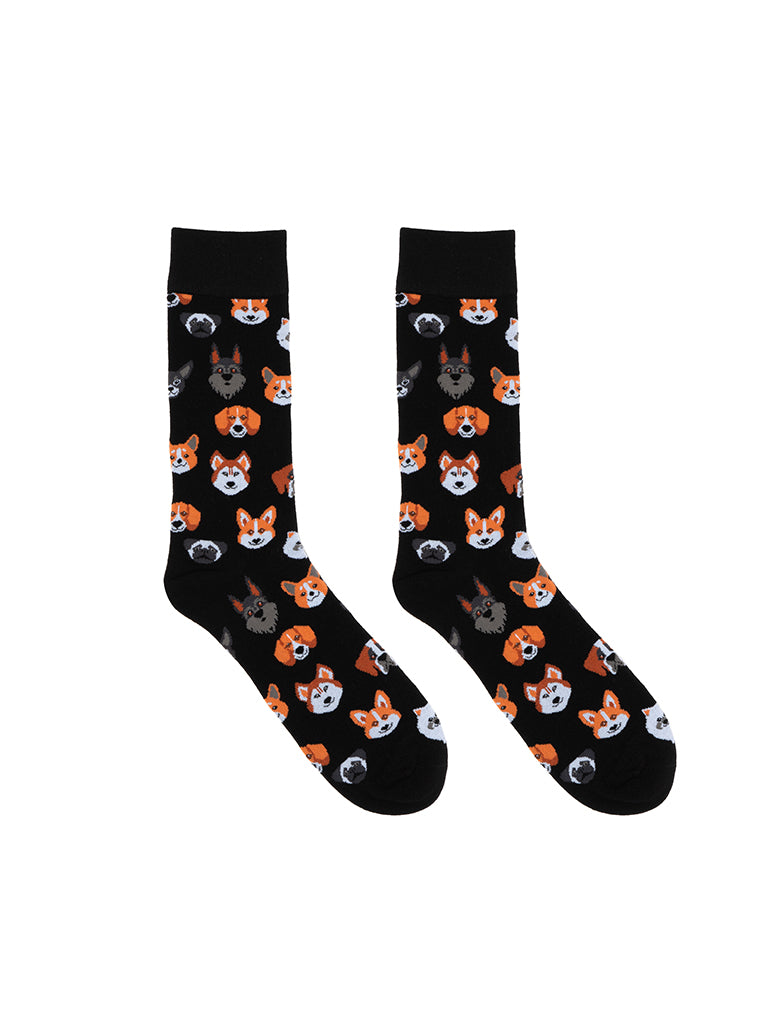 Living Royal Men's Bamboo Crew Socks- Dogs