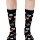 Living Royal Men's Bamboo Crew Socks- Dogs
