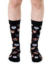 Living Royal Men's Bamboo Crew Socks- Dogs