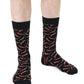 Living Royal Men's Bamboo Crew Socks-Chili Pepper