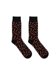 Living Royal Men's Bamboo Crew Socks-Chili Pepper