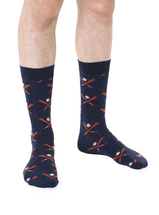 Living Royal Men's Bamboo Crew Socks-Baseball