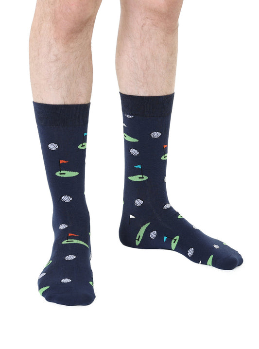 Living Royal Men's Bamboo Crew Socks-Golf