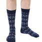 Living Royal Men's Bamboo Crew Socks-Reindeer