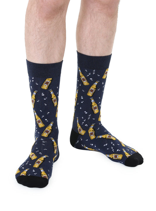 Living Royal Men's Bamboo Crew Socks-Beer