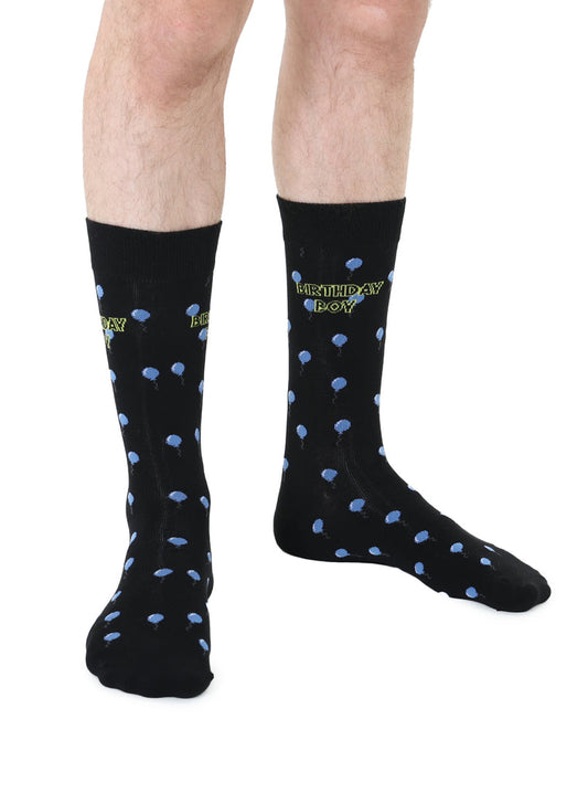 Living Royal Men's Bamboo Crew Socks- Birthday Boy