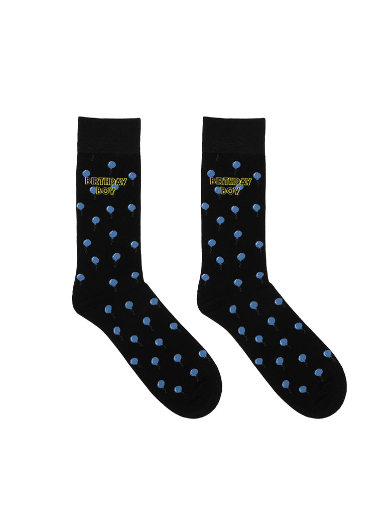 Living Royal Men's Bamboo Crew Socks- Birthday Boy