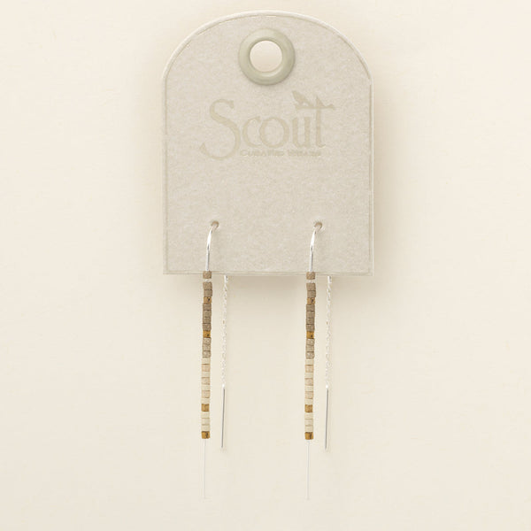 Scout Curated Wears "Chromacolor" Miyuki Thread Earring - Pewter Multi/Silver