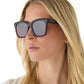 Diff Eyewear “Meredith” Aubergine Silver Flash Sunglasses