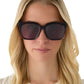 Diff Eyewear “Meredith” Aubergine Silver Flash Sunglasses