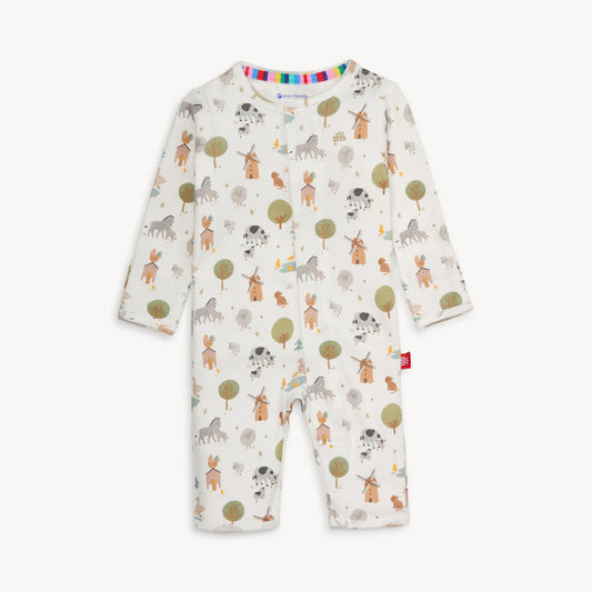 Magnetic Me “Funny Farm” Organic Coton Convertible Coverall