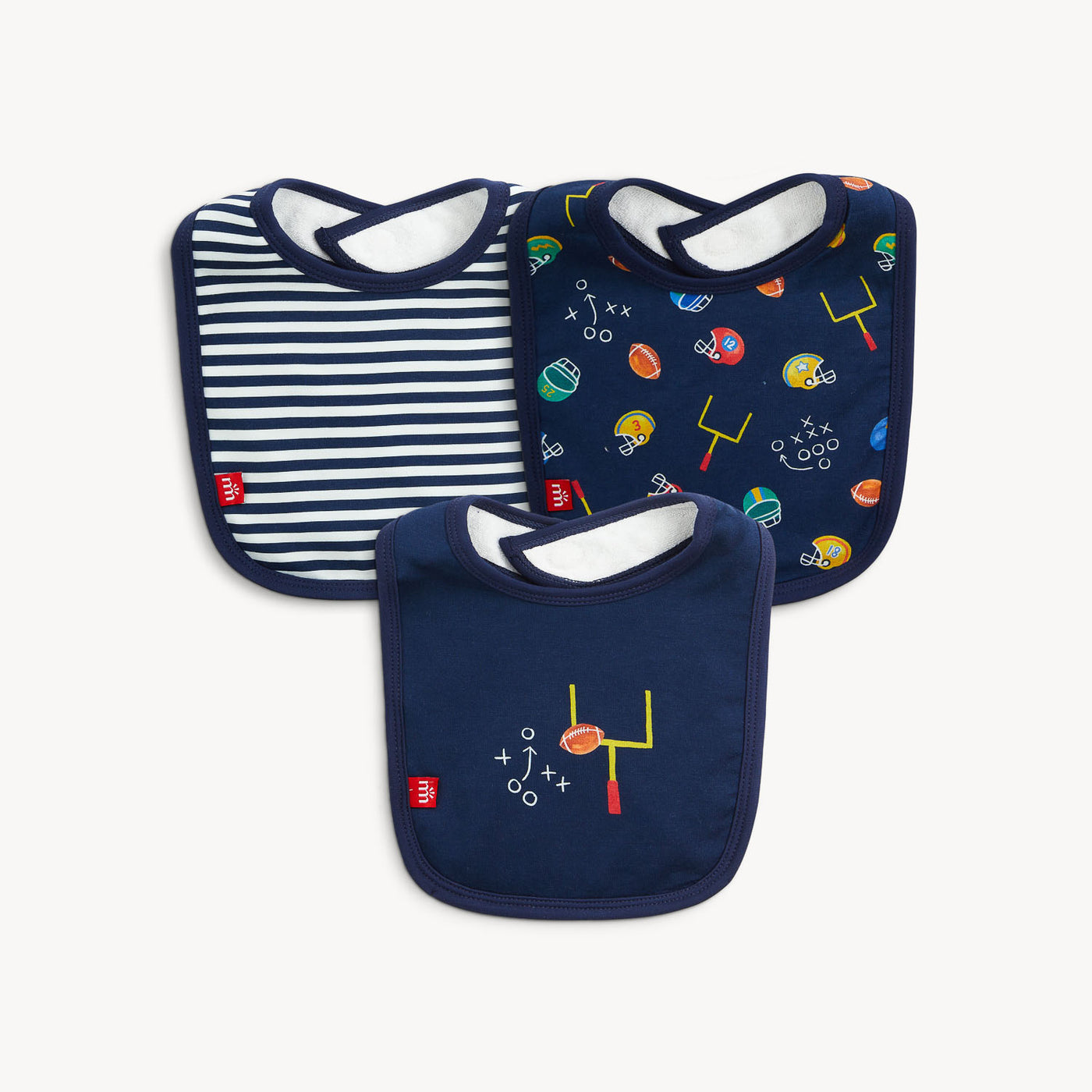 Magnetic Me "First Down Fun" Magnetic Bib 3-Pack